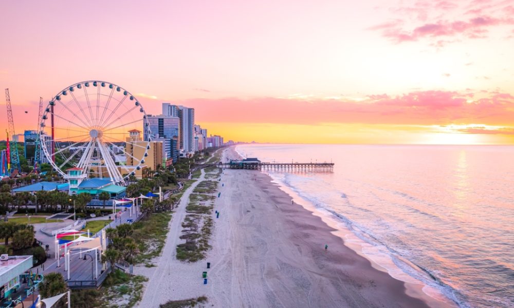 An aerial view of Myrtle Beach in South Carolina.